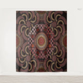 Perzisch zonniest omgevormd etnische halve cirkel  wandkleed (Voorkant)