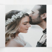 Perzisch zwart roos met glitter vlinder DIY foto Drieluik Uitnodiging (Binnenkant midden)