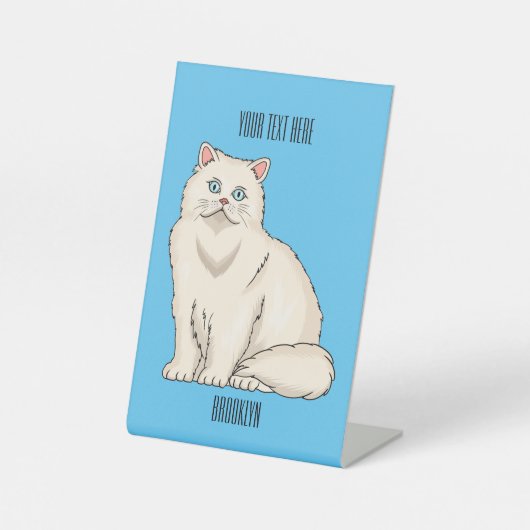 Perzische afbeelding van cartoon reclamebord met voetstuk (Voorkant)