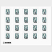 Perzische begraafplaats - Halloween Perzische kat Vierkante Sticker (Vel)