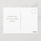 Perzische beige kat in venster met zomerbloemen briefkaart (Achterkant)