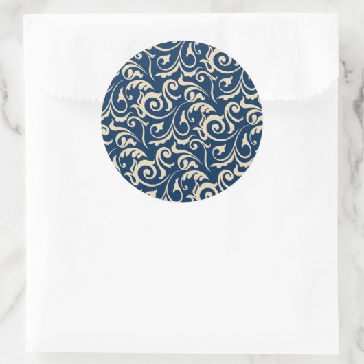 Perzische bewegingsinspiratie ronde sticker (Tas)