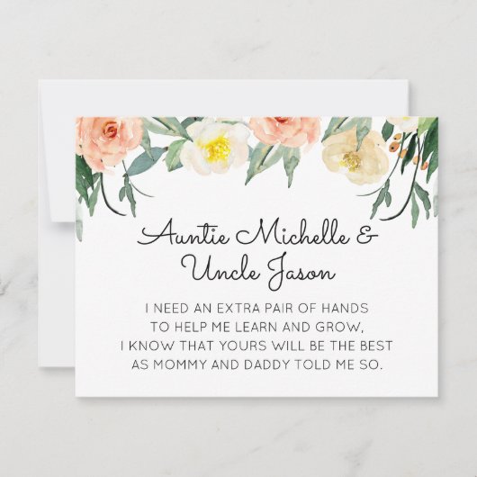 Perzische bloemen... zal jij mijn ouders voorstel  kaart (Voorkant)