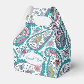 Perzische Boteh Paisley 60e verjaardag dank u F B Bedankdoosjes (Achterkant)