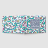 Perzische Boteh Paisley 80ste verjaardagsfeest gas Gastenboek (Volledig)