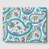 Perzische Boteh Paisley 80ste verjaardagsfeest gas Gastenboek (Achterkant)