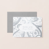 Perzische Boteh Paisley Patroon Sympathie Dank u Folie Kaarten (Voorkant met envelop)