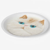 Perzische Cat 3D geïnspireerd Papieren Bordje (Gekanteld)
