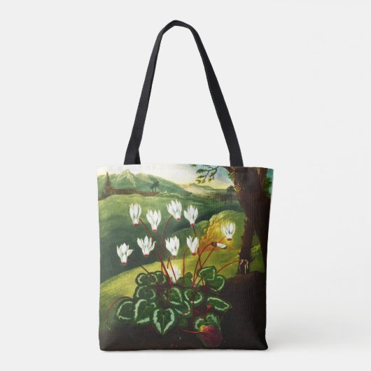 Perzische cyclamen tote bag (Achterkant)