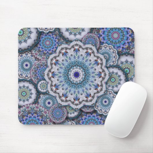 Perzische damast mozaïek bloemen mandala chic eleg muismat (Met muis)