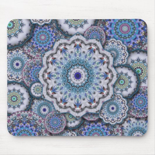 Perzische damast mozaïek bloemen mandala chic eleg muismat (Voorkant)