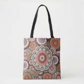 Perzische damast mozaïek bloemen mandala chic eleg tote bag (Voorkant)