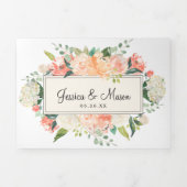  Perzische Floral Wedding Tri-Fold Uitnodigingen (Cover)