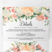  Perzische Floral Wedding Tri-Fold Uitnodigingen (Binnenzijde eerst)