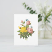 Perzische gele roos, thee-roos van Redouté Briefkaart (Staand voorkant)