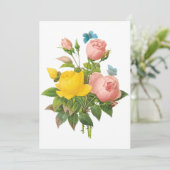 Perzische Gele Rozen door Redoute Uitnodiging (Staand voorkant)