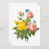 Perzische Gele Rozen door Redoute Uitnodiging (Voorkant / Achterkant)