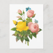  Perzische Gele Rozenthee Rozen van Redoute Briefkaart (Voorkant)