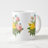 Perzische Gele Rozenthee Rozen van Redoute Grote Koffiekop (Voorkant rechts)