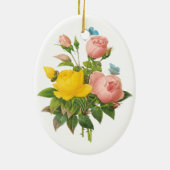 Perzische Gele Rozenthee Rozen van Redoute Keramisch Ornament (Achterkant)