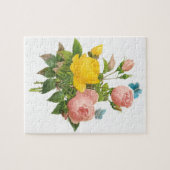 Perzische Gele Rozenthee Rozen van Redoute Legpuzzel (Horizontaal)