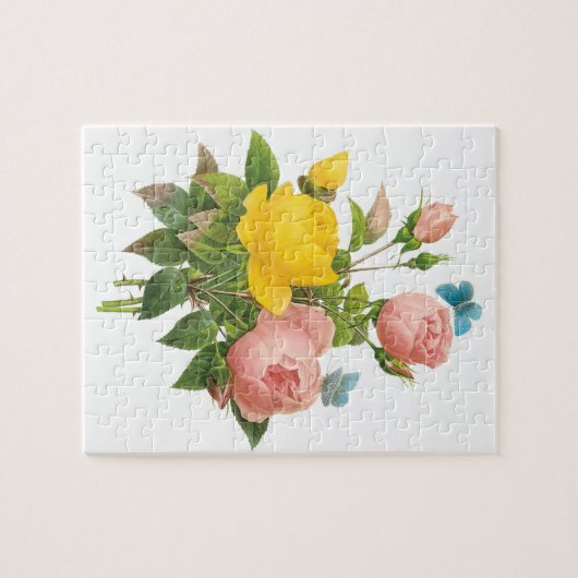  Perzische Gele Rozenthee Rozen van Redoute Legpuzzel (Horizontaal)