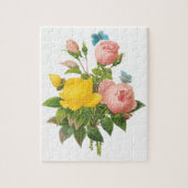 Perzische Gele Rozenthee Rozen van Redoute Legpuzzel (Verticaal)