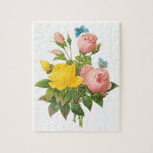 Perzische Gele Rozenthee Rozen van Redoute Legpuzzel