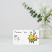 Perzische Gele Rozenthee Rozen van Redoute Visitekaartje (Staand voorkant)