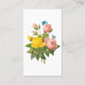 Perzische Gele Rozenthee Rozen van Redoute Visitekaartje (Achterkant)