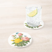 Perzische Gele Rozenthee Rozen van Redoute Zandsteen Onderzetter (Zijkant)