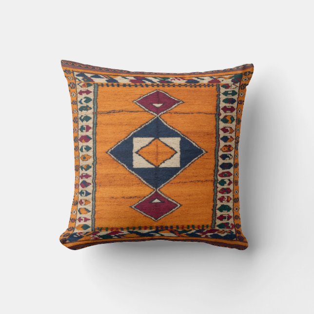 Perzische Glow" Gele Kilim Kussens: Kussen (Voorkant)