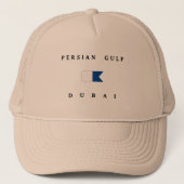 Perzische Golf Dubai Alpha Dive-vlag Trucker Pet (Voorkant)