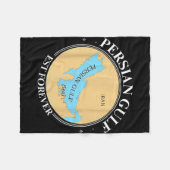 Perzische Golf Est voor altijd Retro Golf van Per Fleece Deken (Voorkant (Horizontaal))