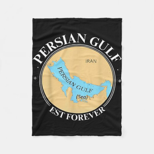 Perzische Golf Est voor altijd Retro Golf van Per Fleece Deken (Voorkant)
