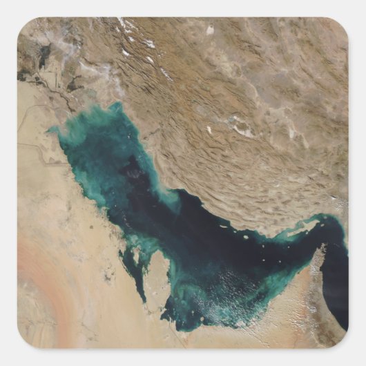 Perzische Golf Vierkante Sticker (Voorkant)