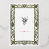  Perzische grens bruiloft Folie Uitnodiging (Achterkant)