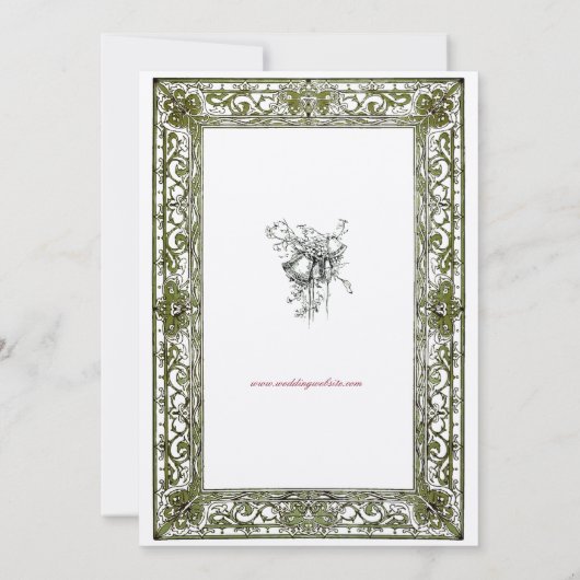  Perzische grens bruiloft Kaart (Achterkant)