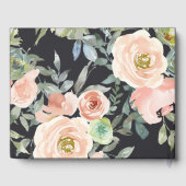 Perzische groene marinepasta Floral Wedding Gastenboek (Achterkant)