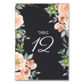 Perzische groene marinepasta Floral Wedding Kaart (Achterkant)