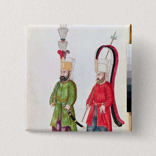 Perzische Janissaries, 1513 Vierkante Button 5,1 Cm (Voorkant)