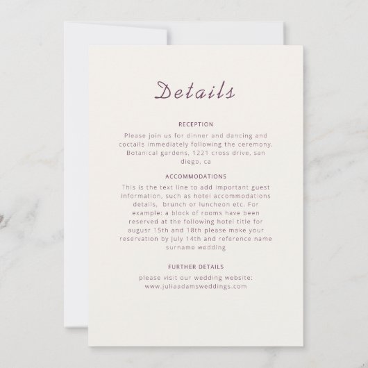 Perzische Juweel Boog Ordinaat Mandala bruiloft Kaart (Achterkant)