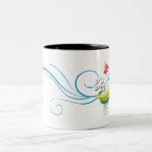 Perzische kalligrafie (RUMI) Tweekleurige Koffiemok (Center)