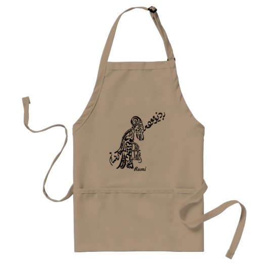 Perzische kalligrafie van Rumi Poem "Oud Man" Standaard Schort (Voorkant)