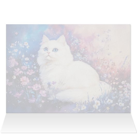 Perzische kat - 5" x 7" Art Kaart (Binnen Horizontaal (Boven))