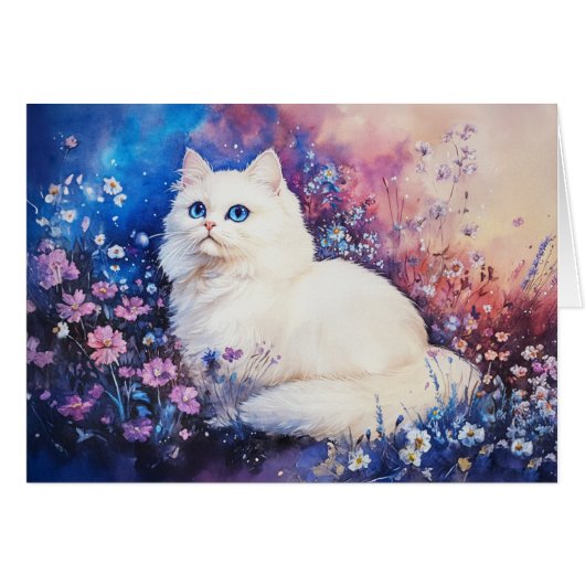 Perzische kat - 5" x 7" Art Kaart (Voorkant Horizontaal)