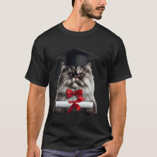 Perzische Kat Afstudeerceremonie Muts Afgestudeerd T-shirt