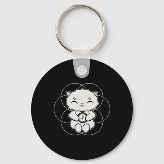 Perzische Kat Anime Kitten Dyslexie Bewustzijn Sleutelhanger (Voorkant)