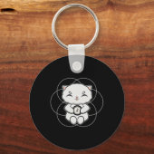 Perzische Kat Anime Kitten Dyslexie Bewustzijn Sleutelhanger (Voorkant)