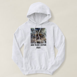 Perzische Kat As En Aangepaste Zwarte Tekst Huisdi Hoodie